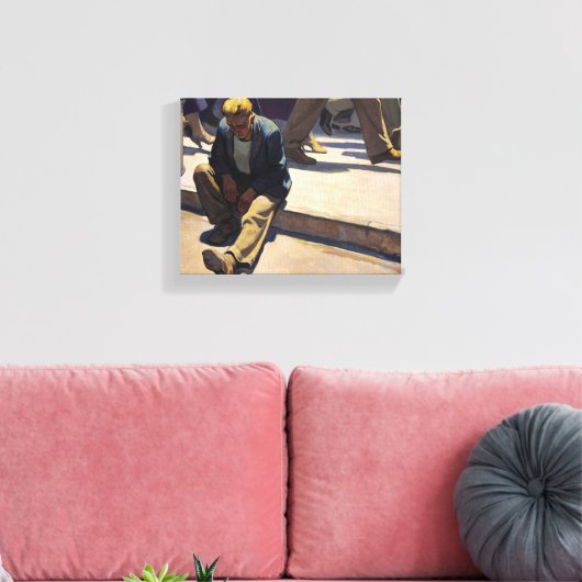 Vergeten Man van Maynard Dixon Canvas Afdruk (Insitu (Woonkamer))