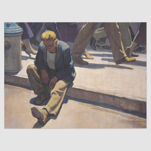 Vergeten Man van Maynard Dixon Tissuepapier (Voorkant)