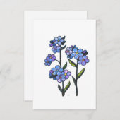 VERGETEN ME NIET BEDANKKAART (Voorkant / Achterkant)