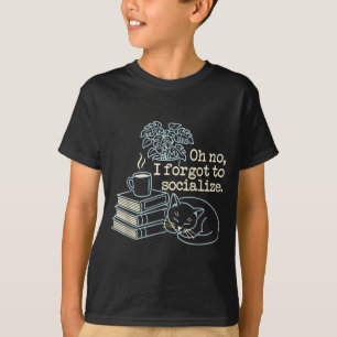 Vergeten om grappige kattenboek te gouvernementali t-shirt