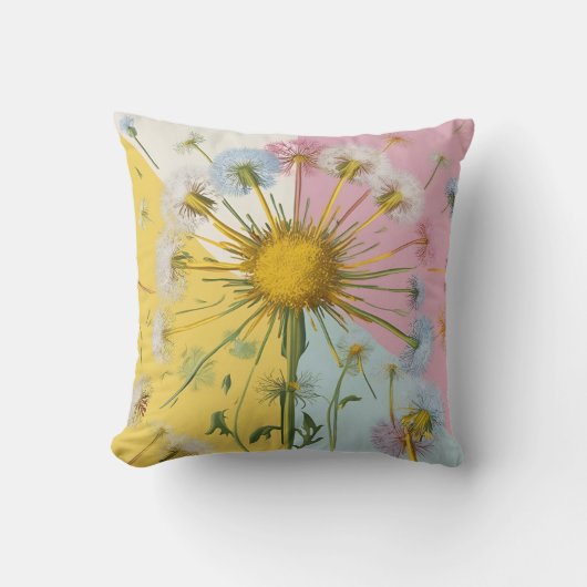 Vergeten onkruid: Pastel schaduw Exploding paarden Kussen (Voorkant)