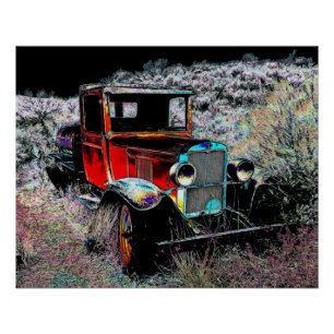 vergeten - Oude  vrachtwagen Perfect Poster