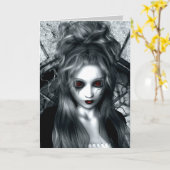 Vergeten Tempest Gothic Wenskaart Kaart (Gele Bloem)