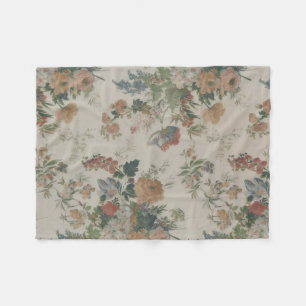 Vergeten Tuin Vintage Bloemen Fleece Deken