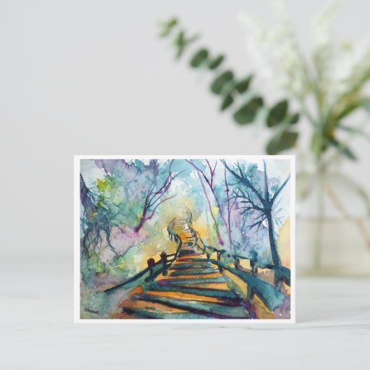 vergeten weg briefkaart (Staand voorkant)