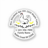 Vergetende moeder verliest familiecontactgegevens, sticker (Voorkant)