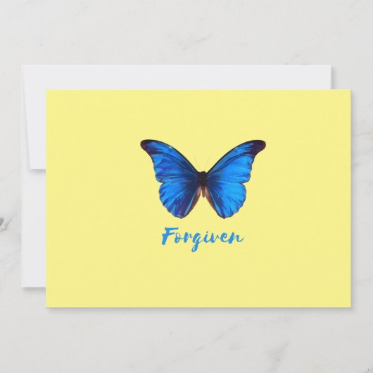 Vergeven - Blauwe vlinder - Insecte pijlkaars Kaart (Voorkant)