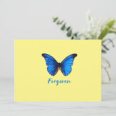 Vergeven - Blauwe vlinder - Insecte pijlkaars Kaart (Staand voorkant)
