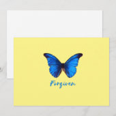 Vergeven - Blauwe vlinder - Insecte pijlkaars Kaart (Voorkant / Achterkant)