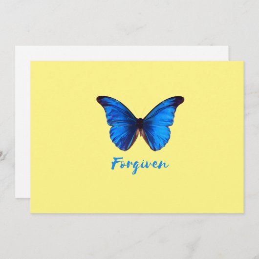 Vergeven - Blauwe vlinder - Insecte pijlkaars Kaart (Voorkant / Achterkant)