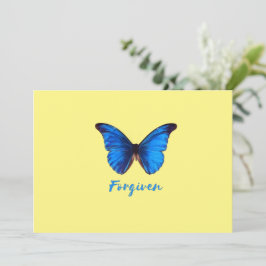 Vergeven - Blauwe vlinder - Insecte pijlkaars Kaart