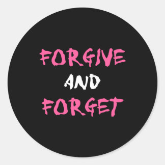Vergeven en vergeten ronde sticker