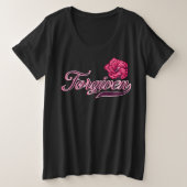 Vergeven Hibiscus Plus Size T-shirt (Design voorkant)