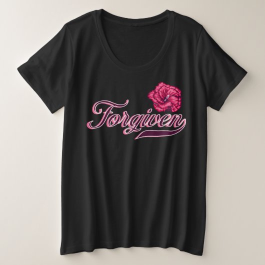 Vergeven Hibiscus Plus Size T-shirt (Design voorkant)
