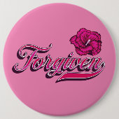 Vergeven Hibiscus Ronde Button 6,0 Cm (Voorkant)