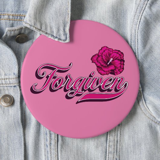 Vergeven Hibiscus Ronde Button 6,0 Cm (In situ)