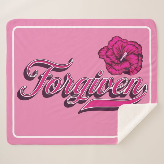 Vergeven Hibiscus Sherpa Blanket Sherpa Deken (Voorkant (horizontaal))