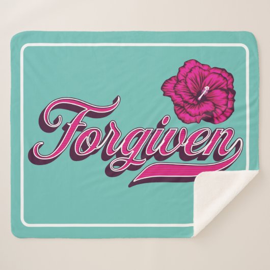 Vergeven Hibiscus Sherpa Blanket Sherpa Deken (Voorkant (horizontaal))