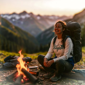 Vergeven lange mouw t-shirt