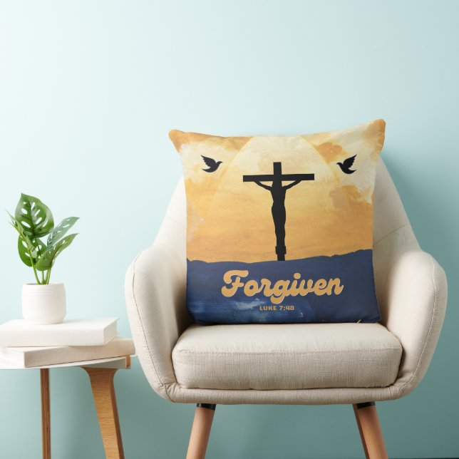 "Vergeven" Luke 7:48 Art Pillow Kussen (Stoel)