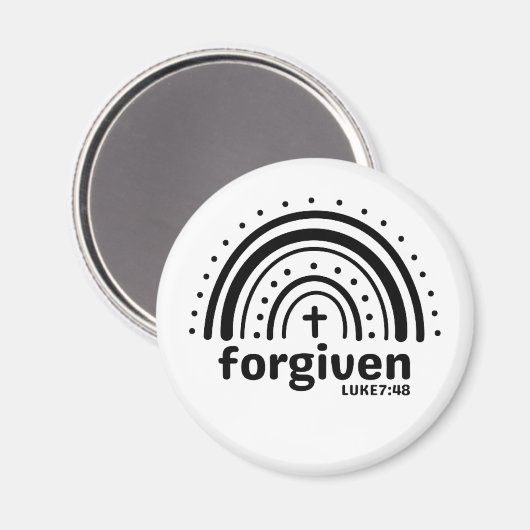 Vergeven Luke 7:48 Christelijke Magneet (Voorkant / Achterkant)