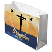 "Vergeven" Luke 7:48 Glossy Gift Bag Groot Cadeauzakje (Achterkant Gekanteld)