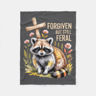 Vergeven Maar Nog Steeds Wilde Wasbeer Christelijk Fleece Deken