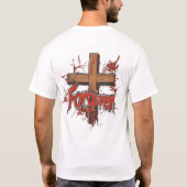 Vergeven T-shirt van het bloedbevlekte kruis (Achterkant)