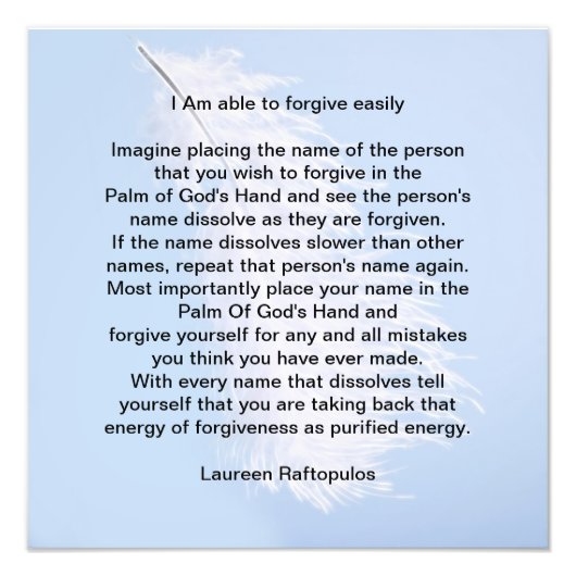 Vergeven van anderen en het zelf foto afdruk (Voorkant)