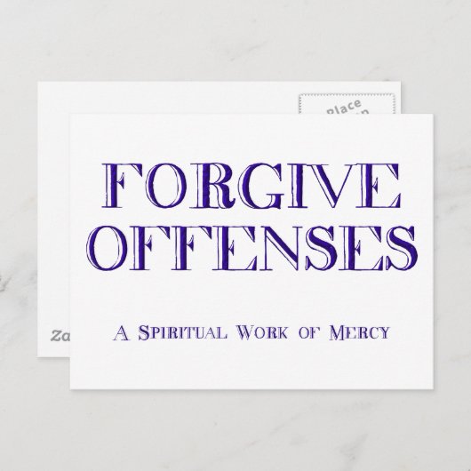 Vergeven van strafbare feiten briefkaart (Voorkant / Achterkant)