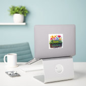 VERGEVING BRINGT GENEZING STICKER (Laptop op bureau)