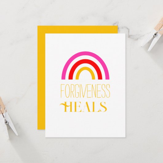 "Vergeving geneest" Kaart (Voorkant / Achterkant in situ)
