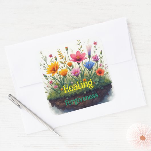 Vergeving is nodig voor genezing vierkante sticker (Envelop)