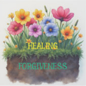 VERGEVING ZORGT VOOR GENEZING STICKER (Voorkant)