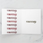 Vergeving Zwart Rood Religieus Kruis Pasen Kaart (Binnen)