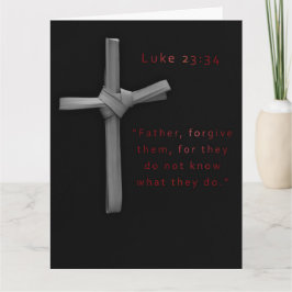 Vergeving Zwart Rood Religieus Kruis Pasen Kaart