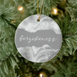 Vergevingsgezinde Inspirerende Agaten Kerst Orname Keramisch Ornament