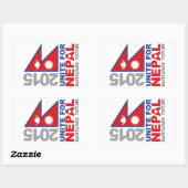 Vergezel voor hulp bij aardbevingen in Nepal Rechthoekige Sticker (Vel)