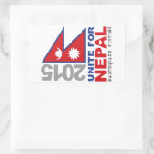 Vergezel voor hulp bij aardbevingen in Nepal Rechthoekige Sticker (Tas)