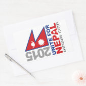 Vergezel voor hulp bij aardbevingen in Nepal Rechthoekige Sticker (Envelop)
