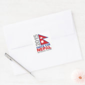 Vergezel voor hulp bij aardbevingen in Nepal Vierkante Sticker (Envelop)
