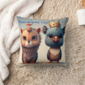 Vergiet twee wilde diervriendjes met kussen (Deken)