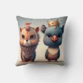 Vergiet twee wilde diervriendjes met kussen (Achterkant)