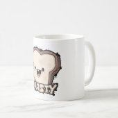 Vergieten van het smaakloze stuk gisten koffiemok (Voorkant rechts)