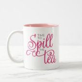 Vergif de Tea Quote Girly Pink Brown Coffee Mok (Links)