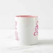 Vergif de Tea Quote Girly Pink Brown Coffee Mok (Center)