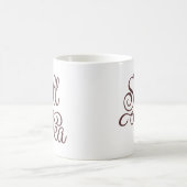 Vergif de Tea Quote Trendy Brown Pink Coffee Mok (Center)