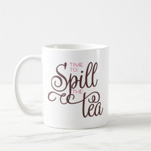 Vergif de Tea Quote Trendy Brown Pink Coffee Mok