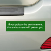 Vergif het milieu bumpersticker (On Car)