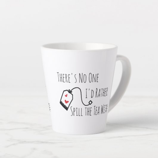 Vergif het Tea Funny Gezegde Gift for Friend Latte Mok (Rechterhoek)